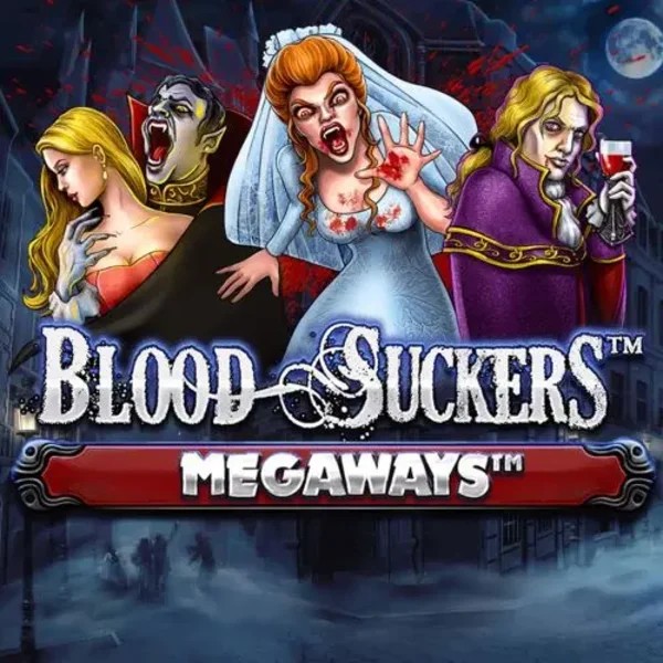 Blood Suckers Megaways slot logo by Red Tiger Gaming at Blazing Wildz Casino