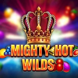 Mighty Hot Wilds slot logo by Inspired Gaming at Blazing Wildz Casino